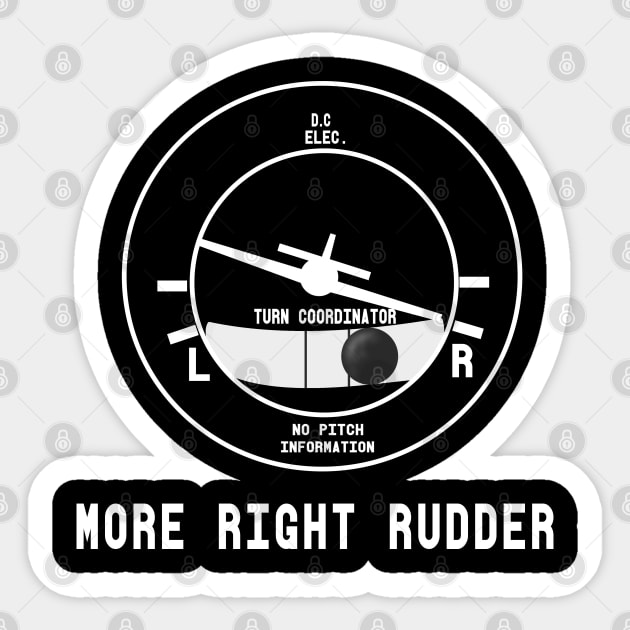 More Right Rudder CFI Flight Instructor Sticker by DesignedForFlight